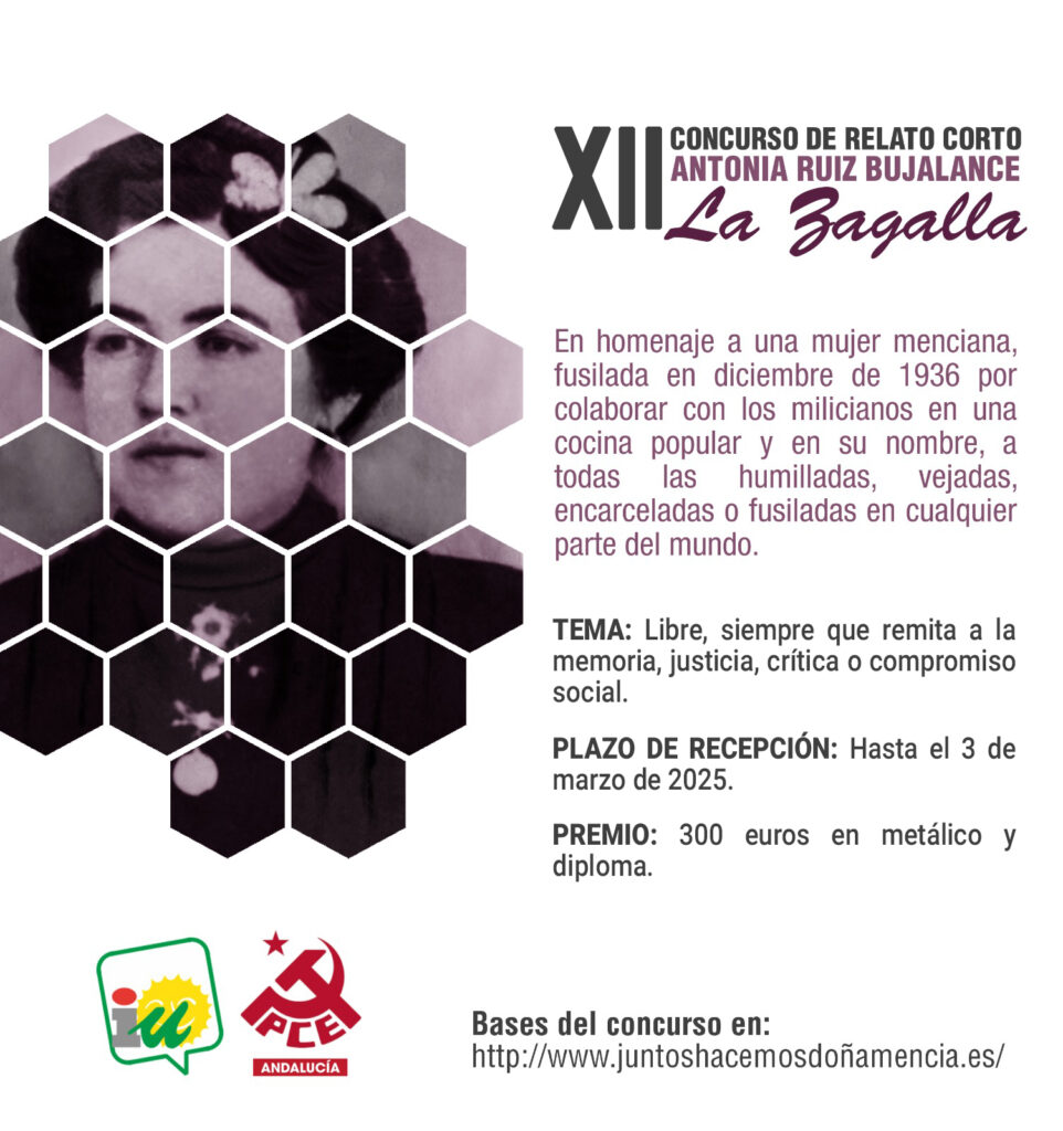 XII CONCURSO DE RELATOS CORTOS ANTONIA RUIZ BUJALANCE LA ZAGALLA