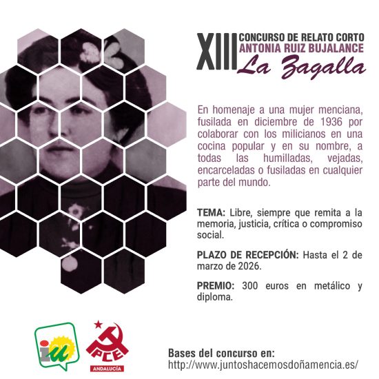 XIII CONCURSO DE RELATOS CORTOS ANTONIA RUIZ BUJALANCE LA ZAGALLA